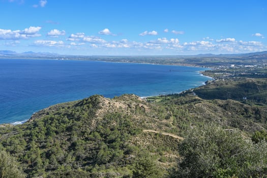 mountains sea bay on the Mediterranean sea in winter 5 photo
