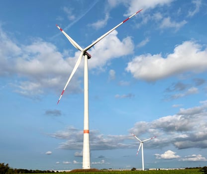 Wind power plants - wind power plants for generating electricity photo