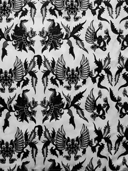 Details of the texture and pattern of Indonesian batik cloth photo