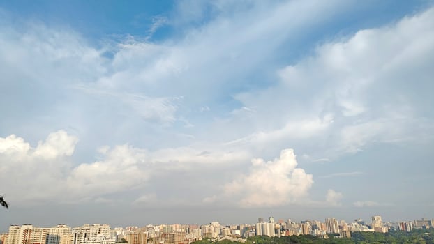 Amazing view of cloudy sunset sky photo