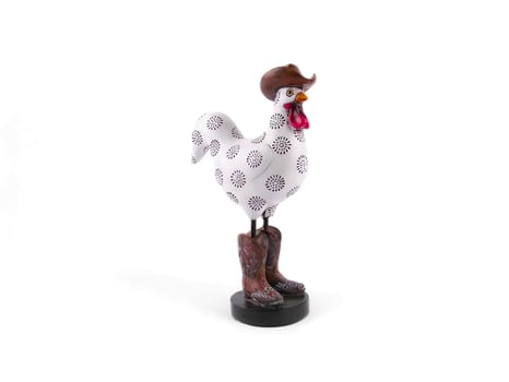 figurine of rooster weqr cap and shoes photo
