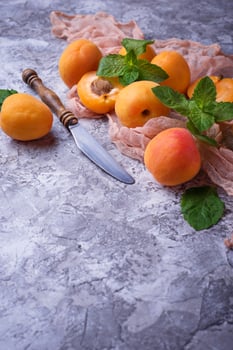 Sweet juicy apricots photo