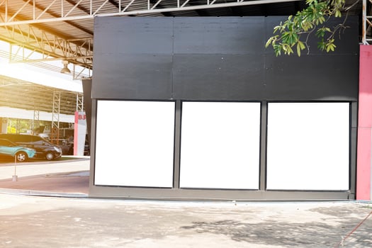 Blank billboard for new advertisement photo