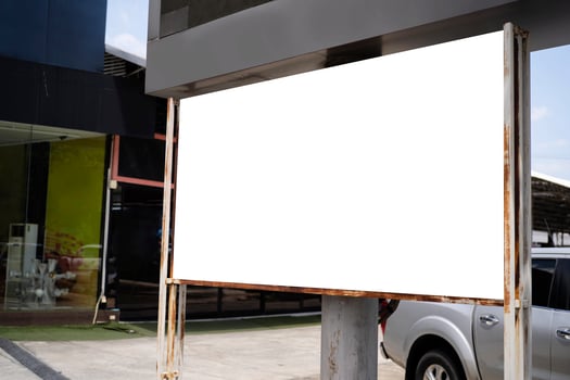 Outdoor Frame Mockup on city street photo