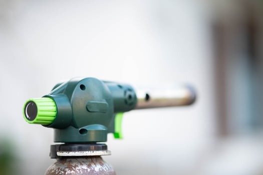Gas blow torch with green knob photo