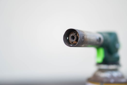 Gas blow torch nozzle close-up photo