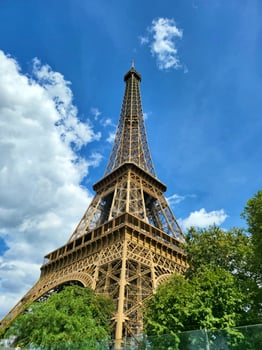 Eiffel Tower Paris France Travel Landmark Souvenir Poster Wallpaper Background photo