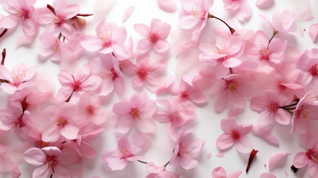 Close-Up of Beautiful Pink Cherry Blossoms in Full Bloom photo