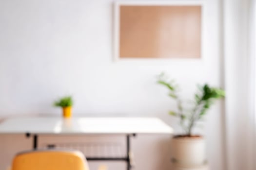 Blurred office interior space background. photo