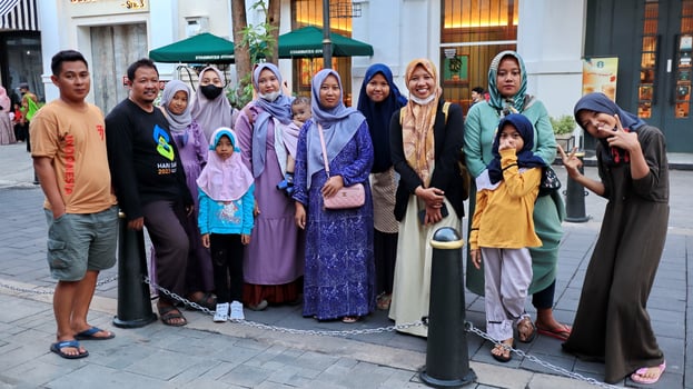 The atmosphere of the Semarang Old Town Tourist Area in the afternoon, photo