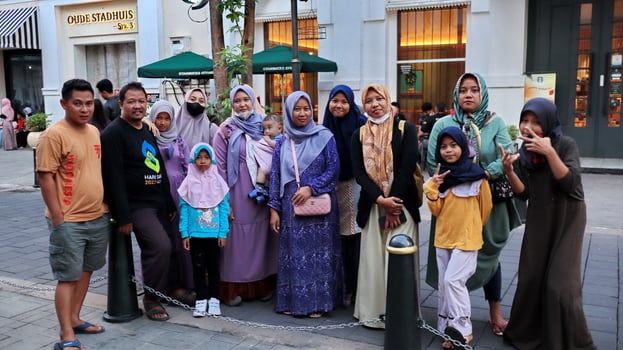 The atmosphere of the Semarang Old Town Tourist Area in the afternoon, photo