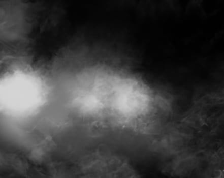Minimalist Wooden Table with Atmospheric Smoke and Dark Background photo