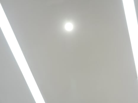 Circle shape and bar Lighting on the modern office ceiling photo