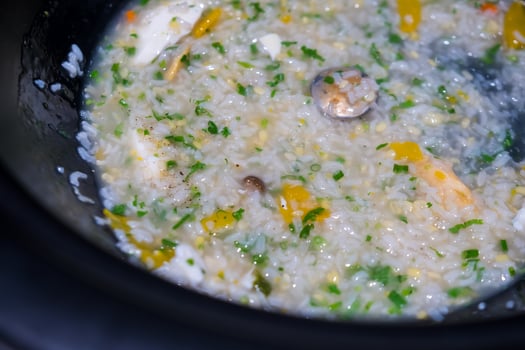 Steamed food in water bath, a new form of cooking in Vietnam. Brings little health benefits and is delicious photo