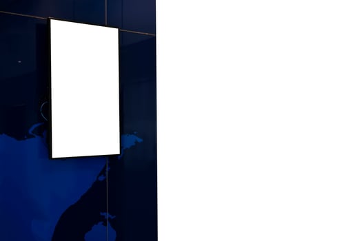 Blank vertical billboard or poster. 3D illustration of advertising texture. photo