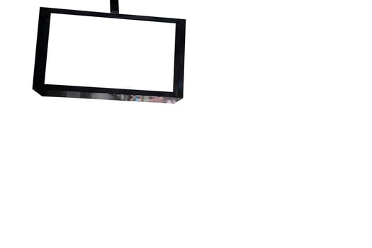 TV screen mockup in a restaurant, clipping path photo