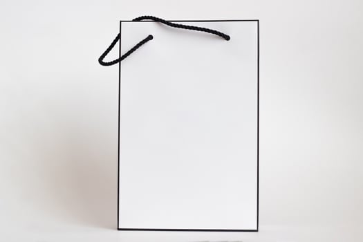 Gift box for perfume in white on a white isolated background photo