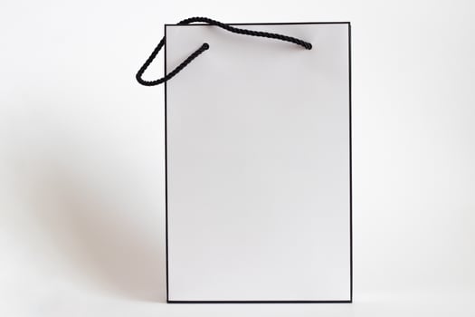 Gift box for perfume in white on a white isolated background photo