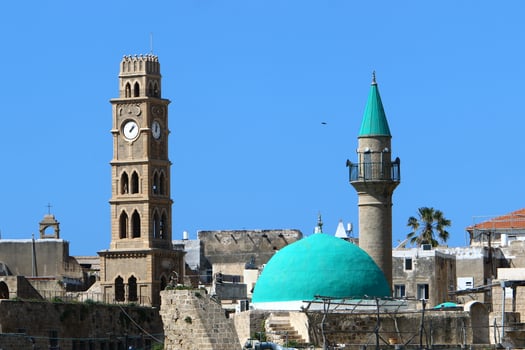 Akko Israel 05.26.1924. An ancient port city on the shores of the Mediterranean Sea in northern Israel. photo