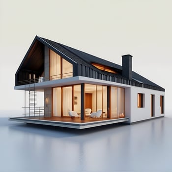 View of 3d house photo