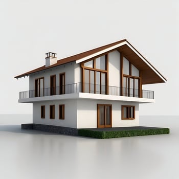 View of 3d house photo