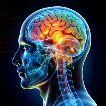 Human Brain Anatomy - 3D Illustration of the Human Brain photo