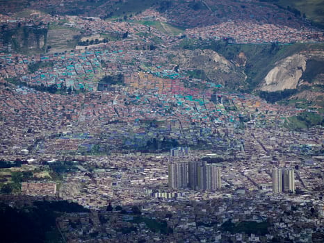 bogota colombia aerial view from monserrate photo