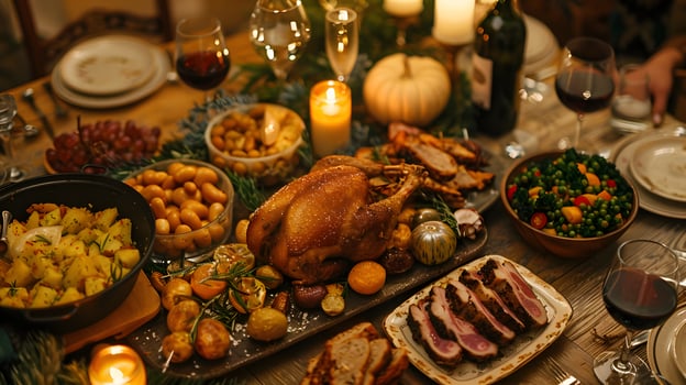 christmas table setting photo