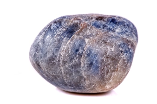 Macro mineral stone sapphire on white background photo