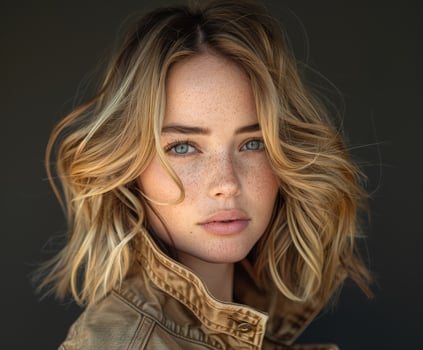 Woman in Tan Jacket Posing for a Photo
