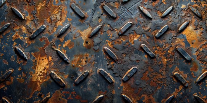 Close Up of Rusty Metal Plate photo