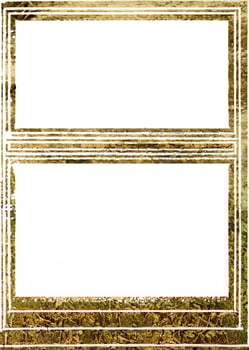 Gold Foil Frame Texture on White Background photo