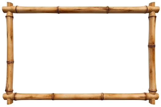 Bamboo Frame, Isolated on White photo