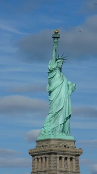 The statue of liberty view located in the New York city photo