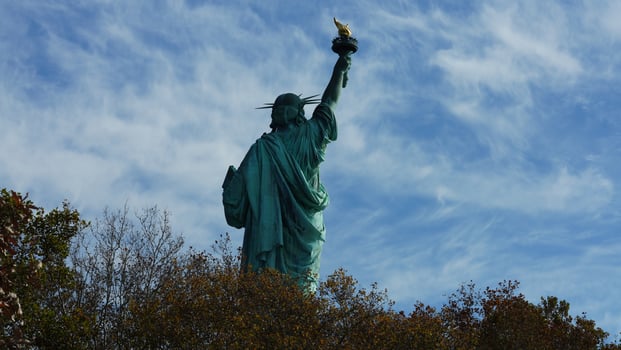 The statue of liberty view located in the New York city photo