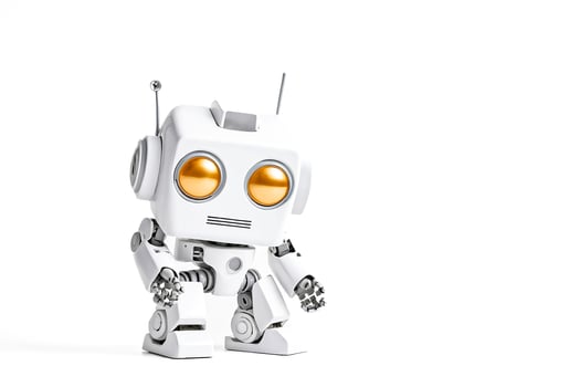 Friendly Robot on white background photo