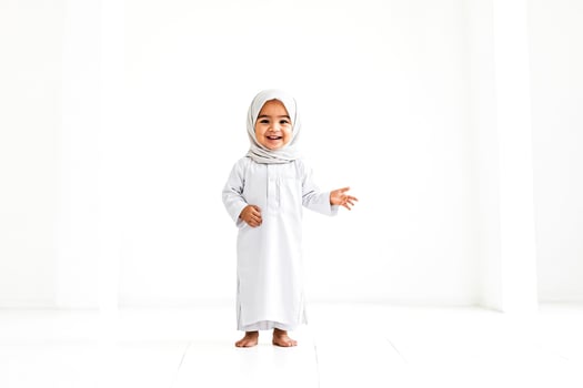 Portrait of a smiling Muslim child photo