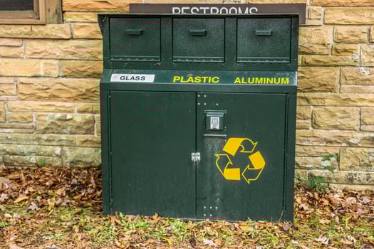Recycle bin at the park photo