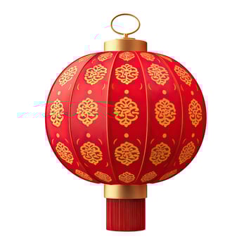 Chinese Lantern, Isolated on White photo