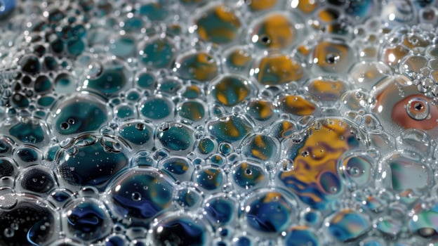 Closeup shot of a textured surface with a mix of glossy and matte bubbles giving it an interesting and dynamic appearance photo