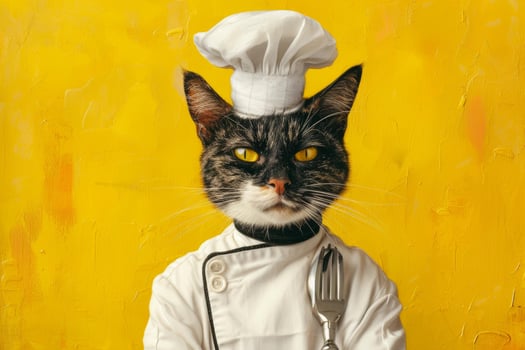 Whisker chef, feline master of the kitchen photo