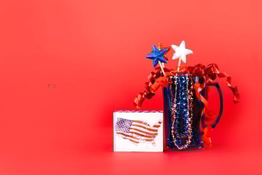 Elegant gold background with bright fireworks in sky photo