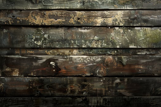 Close Up of Peeling Paint on Wooden Wall photo