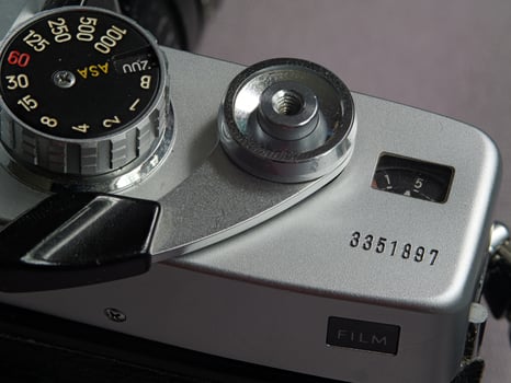 Exposure Selector and Frame Counter of old film Camera photo