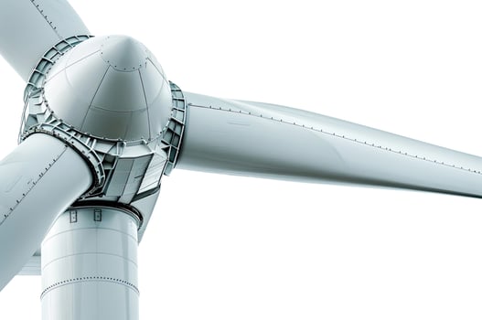 Wind Turbine, Isolated on White photo