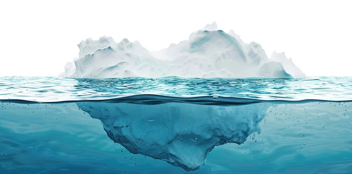 Iceberg, Isolated on White photo