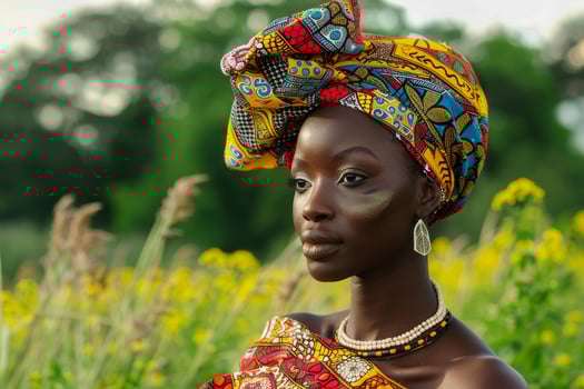 Graceful african woman in traditional attire photo