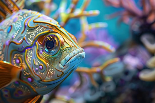Enchanting ornate fish with vivid patterns photo