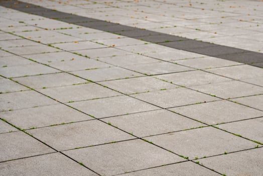 square paved with stone slabs photo