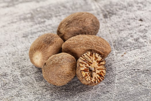 Aroma seasoning Nutmeg for cooking photo